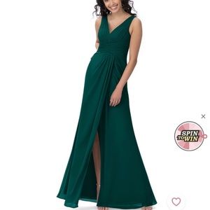 AZAZIE ADALEE bridesmaids dress, pine green, size A12